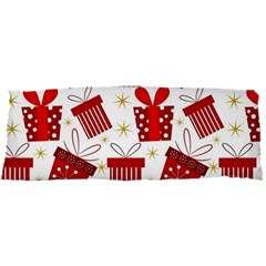 Christmas Texture, Pattern, Red, Craciun, Christmas, Bow, Gift 15 x40  Body Pillow Case Dakimakura (Two Sides) from ArtsNow.com Front