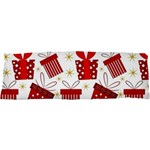 Christmas Texture, Pattern, Red, Craciun, Christmas, Bow, Gift 21 x63  Body Pillow Case Dakimakura (Two Sides)