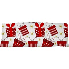 Christmas Texture, Pattern, Red, Craciun, Christmas, Bow, Gift 25 x67  Body Pillow Case Dakimakura (Two Sides) from ArtsNow.com Back