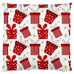 Christmas Texture, Pattern, Red, Craciun, Christmas, Bow, Gift Large Cushion Case (One Side)