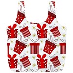 Christmas Texture, Pattern, Red, Craciun, Christmas, Bow, Gift Full Print Recycle Bag (XL)