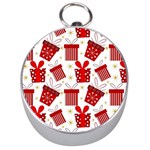 Christmas Texture, Pattern, Red, Craciun, Christmas, Bow, Gift Silver Compasses