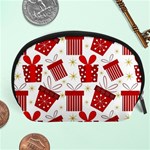 Christmas Texture, Pattern, Red, Craciun, Christmas, Bow, Gift Accessory Pouch (Large)