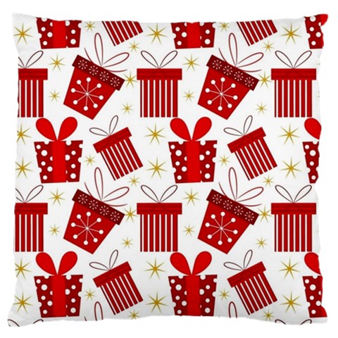 Christmas Texture, Pattern, Red, Craciun, Christmas, Bow, Gift Standard Premium Plush Fleece Cushion Case (Two Sides) from ArtsNow.com Back