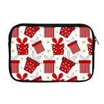 Christmas Texture, Pattern, Red, Craciun, Christmas, Bow, Gift Apple MacBook Pro 17  Zipper Case