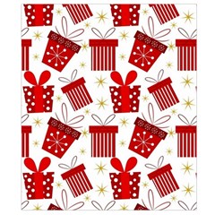 Christmas Texture, Pattern, Red, Craciun, Christmas, Bow, Gift Belt Pouch Bag (Small) from ArtsNow.com Back Strap