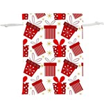 Christmas Texture, Pattern, Red, Craciun, Christmas, Bow, Gift Lightweight Drawstring Pouch (XL)