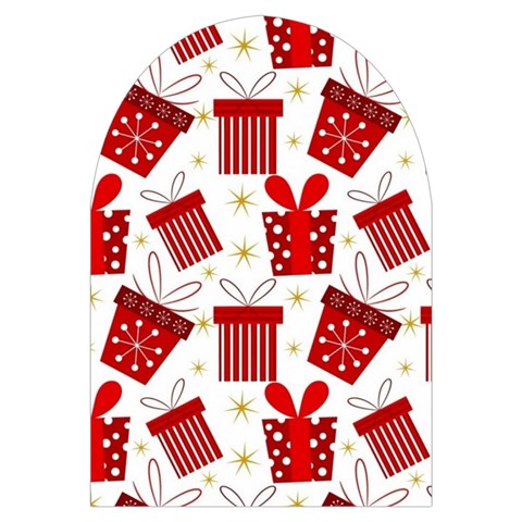 Christmas Texture, Pattern, Red, Craciun, Christmas, Bow, Gift Microwave Oven Glove from ArtsNow.com Front