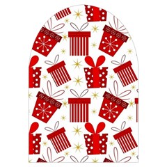 Christmas Texture, Pattern, Red, Craciun, Christmas, Bow, Gift Microwave Oven Glove from ArtsNow.com Front