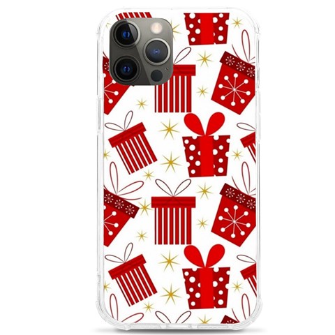 Christmas Texture, Pattern, Red, Craciun, Christmas, Bow, Gift iPhone 12 Pro max TPU UV Print Case from ArtsNow.com Front