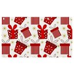 Christmas Texture, Pattern, Red, Craciun, Christmas, Bow, Gift Banner and Sign 7  x 4 