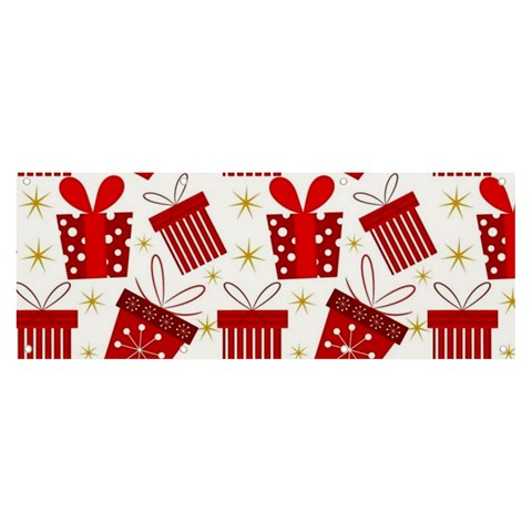 Christmas Texture, Pattern, Red, Craciun, Christmas, Bow, Gift Banner and Sign 8  x 3  from ArtsNow.com Front