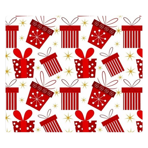 Christmas Texture, Pattern, Red, Craciun, Christmas, Bow, Gift Premium Plush Fleece Blanket (Small) from ArtsNow.com 50 x40  Blanket Front