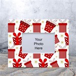 Christmas Texture, Pattern, Red, Craciun, Christmas, Bow, Gift White Tabletop Photo Frame 4 x6 