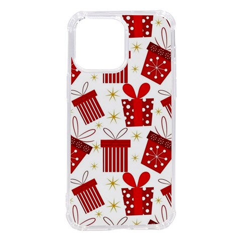 Christmas Texture, Pattern, Red, Craciun, Christmas, Bow, Gift iPhone 14 Pro Max TPU UV Print Case from ArtsNow.com Front