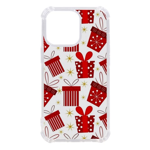 Christmas Texture, Pattern, Red, Craciun, Christmas, Bow, Gift iPhone 13 Pro TPU UV Print Case from ArtsNow.com Front