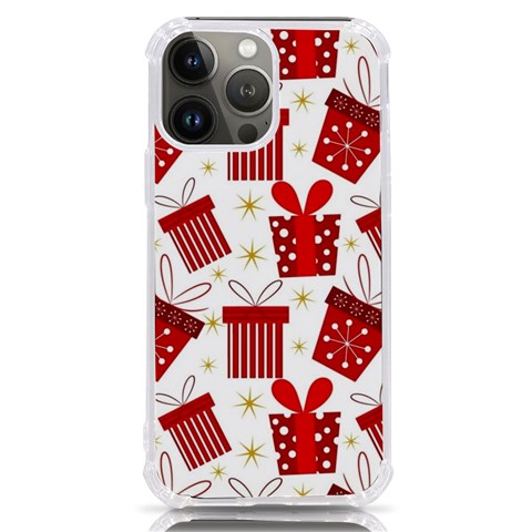 Christmas Texture, Pattern, Red, Craciun, Christmas, Bow, Gift iPhone 13 Pro Max TPU UV Print Case from ArtsNow.com Front