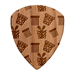 Christmas Texture, Pattern, Red, Craciun, Christmas, Bow, Gift Wood Guitar Pick (Set of 10) from ArtsNow.com Front