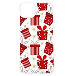 Christmas Texture, Pattern, Red, Craciun, Christmas, Bow, Gift iPhone 15 TPU UV Print Case