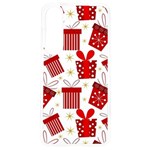 Christmas Texture, Pattern, Red, Craciun, Christmas, Bow, Gift Samsung Galaxy S24 6.2 Inch TPU UV Case