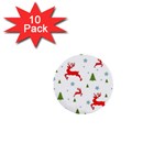 Christmas Texture, Pattern, Red, Craciun, Christmas, Snowflake, 1  Mini Buttons (10 pack) 