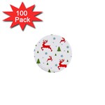 Christmas Texture, Pattern, Red, Craciun, Christmas, Snowflake, 1  Mini Buttons (100 pack) 