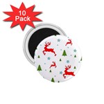 Christmas Texture, Pattern, Red, Craciun, Christmas, Snowflake, 1.75  Magnets (10 pack) 