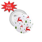 Christmas Texture, Pattern, Red, Craciun, Christmas, Snowflake, 1.75  Buttons (100 pack) 