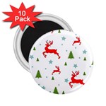 Christmas Texture, Pattern, Red, Craciun, Christmas, Snowflake, 2.25  Magnets (10 pack) 