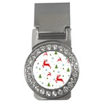 Christmas Texture, Pattern, Red, Craciun, Christmas, Snowflake, Money Clips (CZ) 