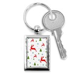 Christmas Texture, Pattern, Red, Craciun, Christmas, Snowflake, Key Chain (Rectangle)