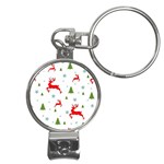 Christmas Texture, Pattern, Red, Craciun, Christmas, Snowflake, Nail Clippers Key Chain