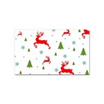 Christmas Texture, Pattern, Red, Craciun, Christmas, Snowflake, Sticker (Rectangular)