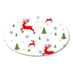 Christmas Texture, Pattern, Red, Craciun, Christmas, Snowflake, Oval Magnet