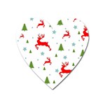 Christmas Texture, Pattern, Red, Craciun, Christmas, Snowflake, Heart Magnet