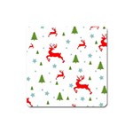 Christmas Texture, Pattern, Red, Craciun, Christmas, Snowflake, Square Magnet