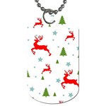 Christmas Texture, Pattern, Red, Craciun, Christmas, Snowflake, Dog Tag (One Side)