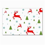 Christmas Texture, Pattern, Red, Craciun, Christmas, Snowflake, Postcard 4 x 6  (Pkg of 10)