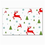 Christmas Texture, Pattern, Red, Craciun, Christmas, Snowflake, Postcards 5  x 7  (Pkg of 10)