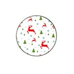 Christmas Texture, Pattern, Red, Craciun, Christmas, Snowflake, Hat Clip Ball Marker