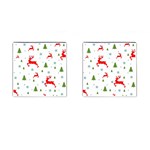 Christmas Texture, Pattern, Red, Craciun, Christmas, Snowflake, Cufflinks (Square)