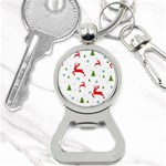 Christmas Texture, Pattern, Red, Craciun, Christmas, Snowflake, Bottle Opener Key Chain