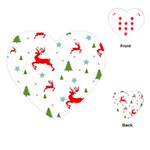 Christmas Texture, Pattern, Red, Craciun, Christmas, Snowflake, Playing Cards Single Design (Heart)