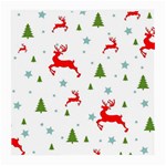 Christmas Texture, Pattern, Red, Craciun, Christmas, Snowflake, Medium Glasses Cloth (2 Sides)