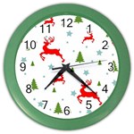 Christmas Texture, Pattern, Red, Craciun, Christmas, Snowflake, Color Wall Clock