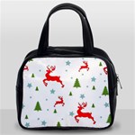 Christmas Texture, Pattern, Red, Craciun, Christmas, Snowflake, Classic Handbag (Two Sides)