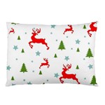 Christmas Texture, Pattern, Red, Craciun, Christmas, Snowflake, Pillow Case