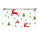 Christmas Texture, Pattern, Red, Craciun, Christmas, Snowflake, Pencil Cases