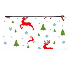 Christmas Texture, Pattern, Red, Craciun, Christmas, Snowflake, Pencil Cases from ArtsNow.com Back