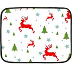 Christmas Texture, Pattern, Red, Craciun, Christmas, Snowflake, Two Sides Fleece Blanket (Mini)